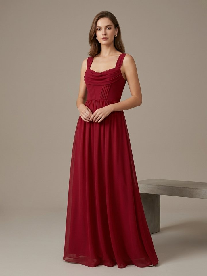 Vestido de gala largo burdeo, nuevo con etiqueta