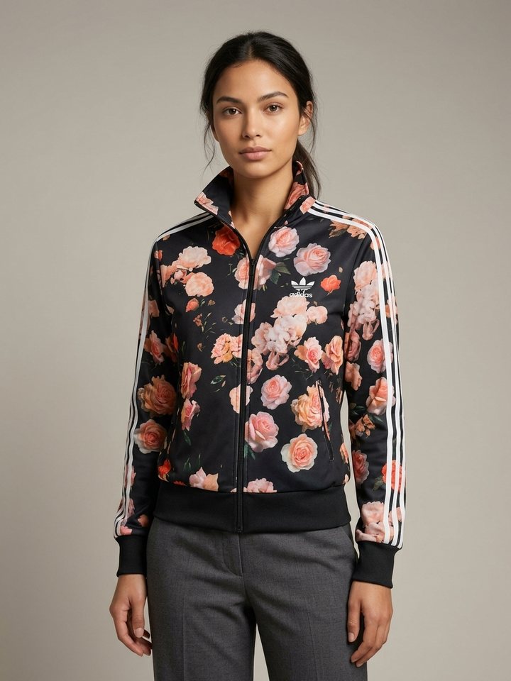Chaqueta deportiva con estampado floral